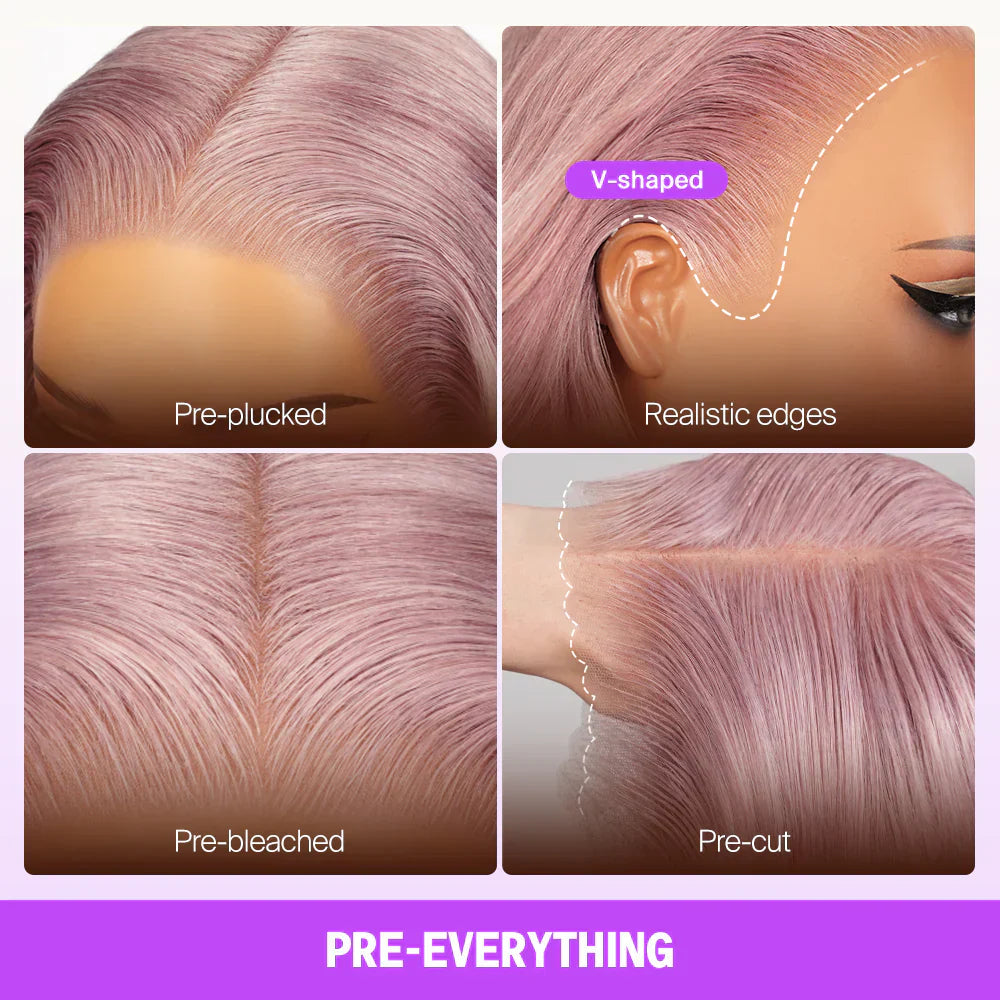 Pre-Everything Ash Purple Glueless Wig - Silky Straight